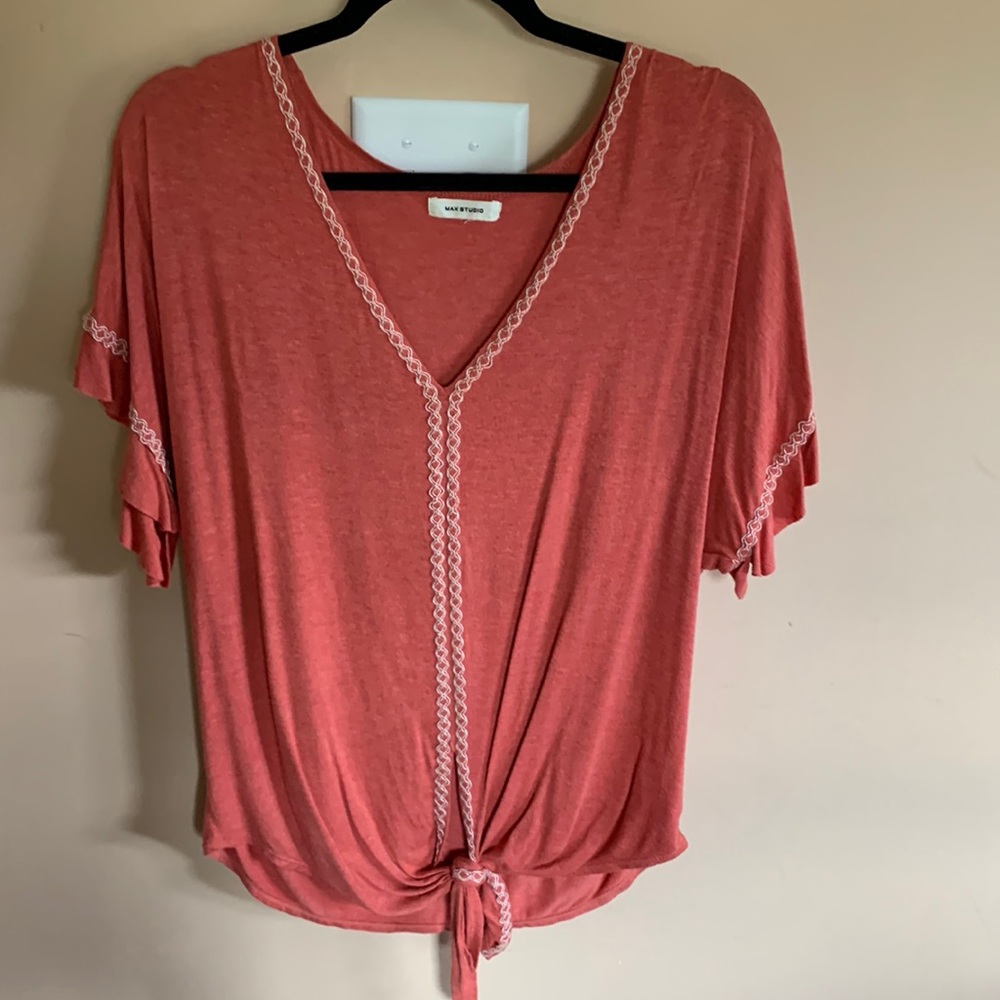 Salmon Color Max Studio Top - Size S/M